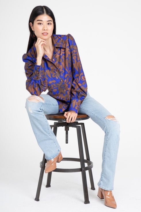 Lorca Blouse – Royal Damask